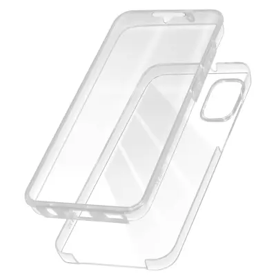 Celoten ovitek za Samsung A05 s trdim zadnjim - mehkim sprednjim delom, Prozorno