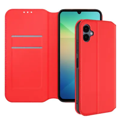 Ohišje za Samsung Galaxy A06 Clapet Card and Video Holder, Rdeča