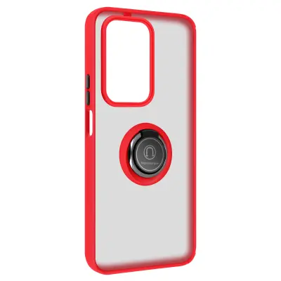 Ohišje s prstanom za Honor 200 Lite Podporna funkcija Zaščita pred udarci, Rdeča