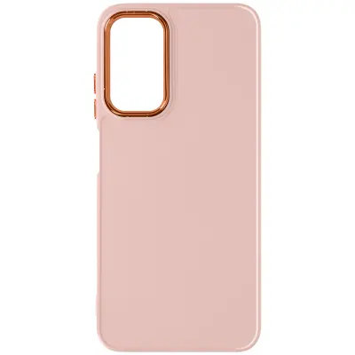 Mehka torbica za Samsung A25 5G - Bledo roza, kovinska obroba kamere, Rose clair