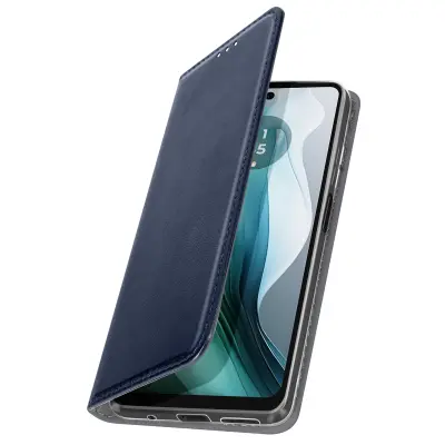 Ohišje za Motorola Moto E14 Magnetni ovitek za kartice, Modra noč