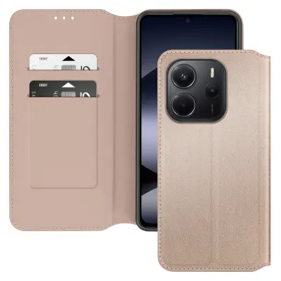 Ohišje za Xiaomi Redmi Note 14 4G Clamshell Card Holder and Video Holder, Rumena