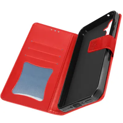 Torbica s preklopom za Samsung Galaxy A35 5G Nosilec videoposnetka Clap Wallet, Rdeča