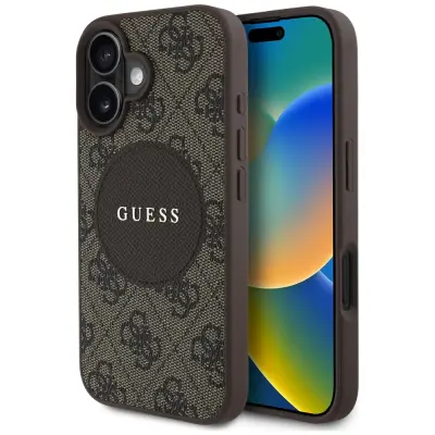GUESS MAGNETNI TPU OVITEK ZA MAGSAFE IPHONE 16 4G CIRCLE CLASSIC LOGO