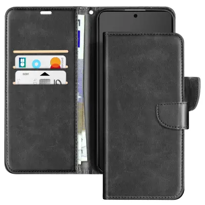 Ohišje za Samsung Galaxy S25 Edge Clapet s trakom za roko, Črna