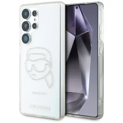 ETUI KARL LAGERFELD Z RHINESTAMNI LOGO KARL HEAD ZA SAMSUNG GALAXY S25 ULTRA