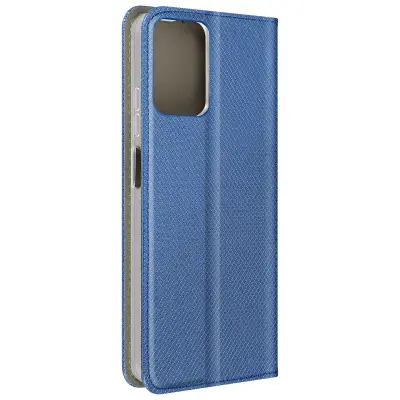 Torbica s preklopom za Motorola Moto G34 5G Zaklopka za podporo videoposnetkov, Modra
