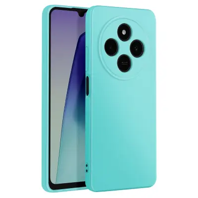 Ohišje za Xiaomi Redmi 14C Poltrdi Mehak dotik Proti sledenju, Turkizna