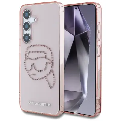 OVITEK KARL LAGERFELD RHINESTONES ZA SAMSUNG GALAXY S25 Z LOGOTIPOM IN KAMNI