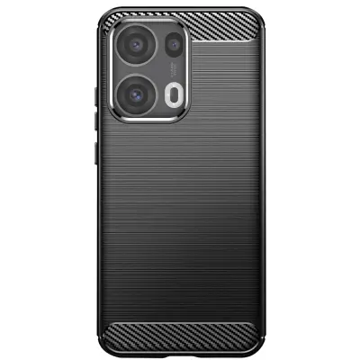 Ohišje za Oppo Reno 13 Pro Silikonski dizajn Brushed Carbon, Črna
