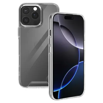 Ohišje za iPhone 16 Pro Odporno na udarce Soft Shell, Prozorno