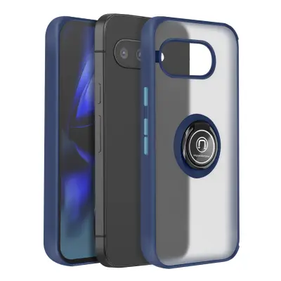 Ovitek za Google Pixel 9a Magnetni obroč Prozoren hrbet, Modra