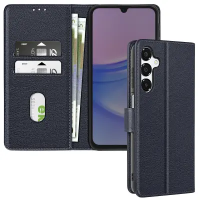 Ohišje za Samsung Galaxy A16 Clapet Denarnica in držalo za videoposnetke, Modra noč