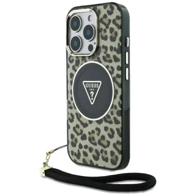 GUESS MAGNETNI TPU OVITEK ZA IPHONE 16 PRO ZA MAGSAFE LEOPARDOV TRIKOTNIK