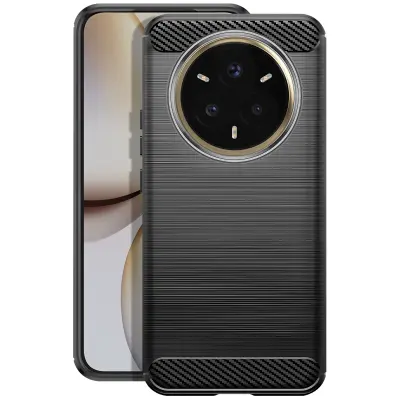Ohišje za Realme 14 Pro Plus Silikonska zasnova Brushed Carbon, Črna