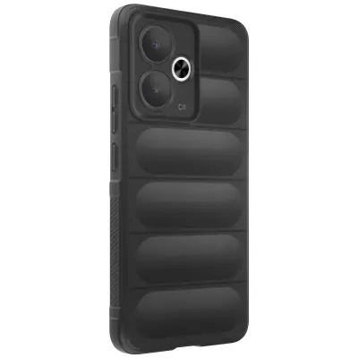 Ohišje za Realme 14T protikapljajoče silikonsko, Črna