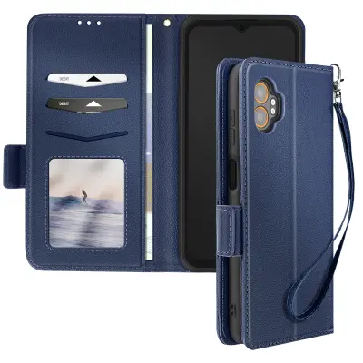 Ohišje za Galaxy XCover 7 Pro z zapestnim trakom za denarnico, Modra