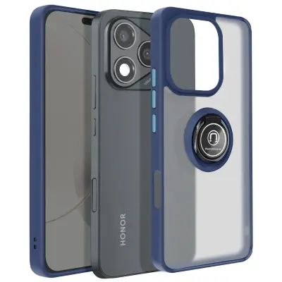 Ovitek za Honor 400 Lite Magnetni obroč Prozoren hrbet, Modra