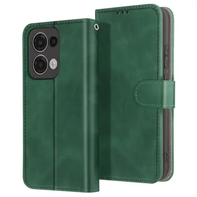 Ovitek za Oppo Reno 13 Wallet with Magnetic Tab, Temno zelena