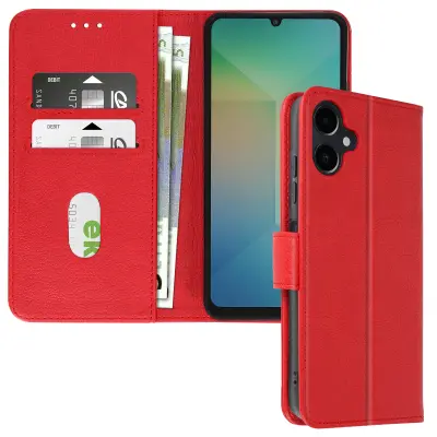 Ohišje za Samsung Galaxy A06 Clapet Wallet and Video Holder, Rdeča