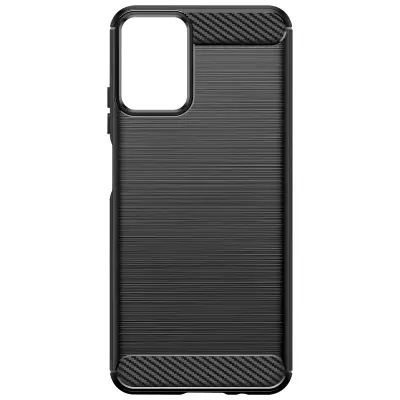Ohišje za Motorola Moto G34 5G Silikonska zasnova Brushed Effect, Črna