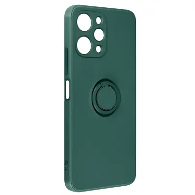 Ohišje s prstanom za Xiaomi Redmi 12 Prilagodljiv s podpornim obročem, Temno zelena