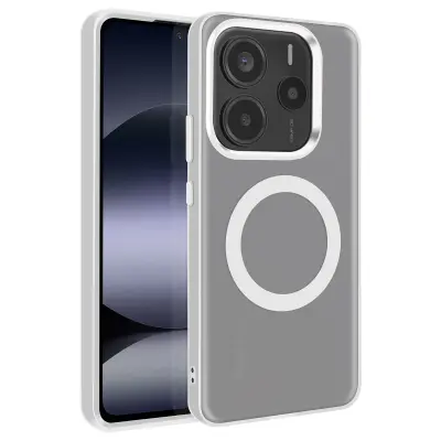 Ohišje za Xiaomi Redmi Note 14 5G MagSafe Military Odporen na udarce, Bela