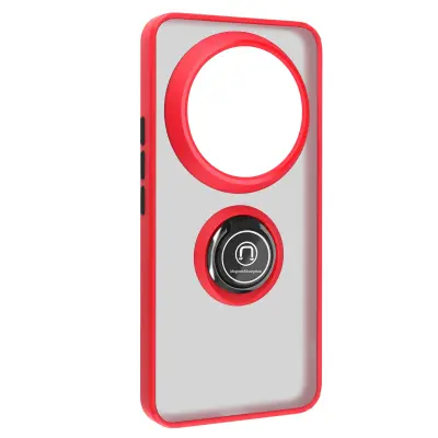 Ohišje s prstanom za Xiaomi 14 Ultra Anti-shock Magnetna združljiva funkcija podpore, Rdeča