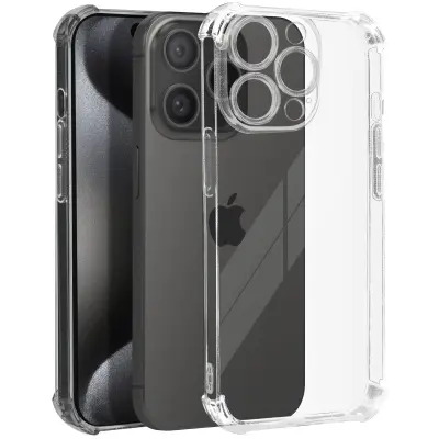 Ohišje za iPhone 15 Pro Max Antichoc Flexible Reinforced corners, Prozorno