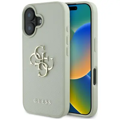 GUESS OVITEK GRINNED BIG 4G LOGO SMALL ZA IPHONE 16 ZELEN VISOKA KAKOVOST
