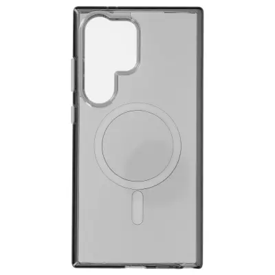 Magsafe ohišje za Samsung Galaxy S24 Ultra Poltrdna prozorna, Prozorno črna