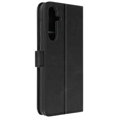 Torbica s preklopom za Samsung Galaxy A55 Denarnica s trakom za roko, Črna