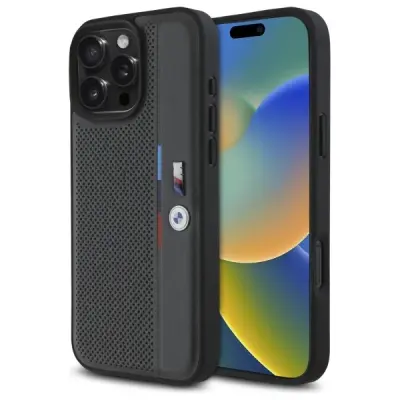 BMW BMHCP16X23PUPVA IPHONE 16 PRO MAX6.9 ANTRACIT/ANTRACIT TRDO OHIŠJE M PERFORIRANA TRIBARVNA DETAJLNA LINIJA