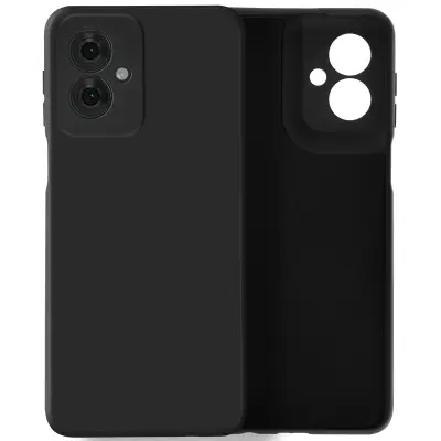 Ohišje za Motorola Moto G55 Poltrdno Soft-touch proti praskam, Črna