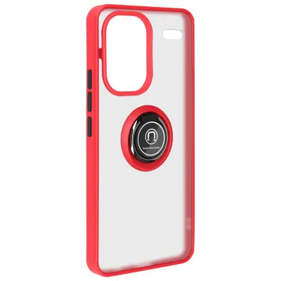 Ohišje s prstanom za Xiaomi Redmi Note 13 Pro Plus Podporni obroč Podpora, Rdeča