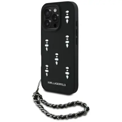 OVITEK KARL LAGERFELD SAFFIANO CRYSTALS ZA IPHONE 16 PRO Z ZAŠČITO VERIŽICE STYLE