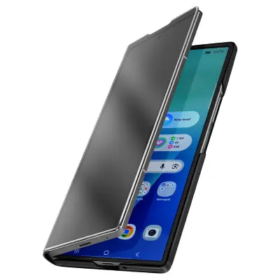 Zaščitni etui za Galaxy Z Fold 7 Clear View z video podporo, Črna