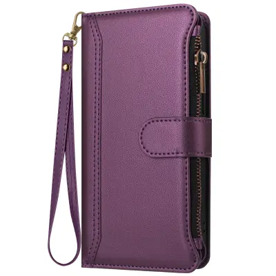 Etui za denarnico Oppo A5 Pro z odstranljivo zanko. Magnetno zapiranje, Vijolična