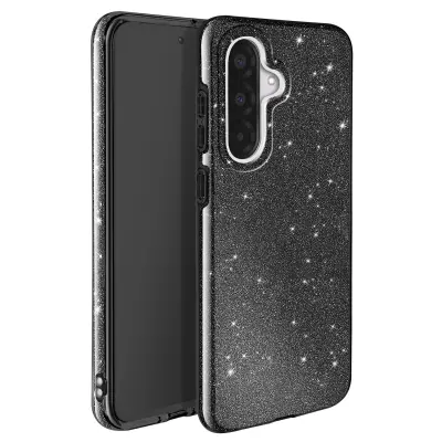 Ohišje z bleščicami za Samsung Galaxy A36 Odporen na udarce Glitter, Črna
