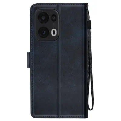 Ohišje za Oppo Reno 13 Pro Podpora za denarnico s trakom Clap Strap, Modra noč