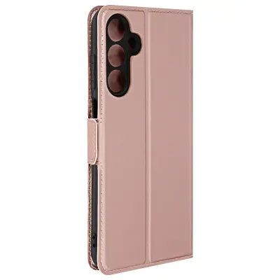 Torbica s preklopom za Samsung Galaxy A25 5G Imetnik kartice Funkcija Podpora, Šampanjec roza