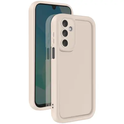 Ohišje za Samsung Galaxy A16 Silikon Mehak dotik Dvignjene meje, Bež