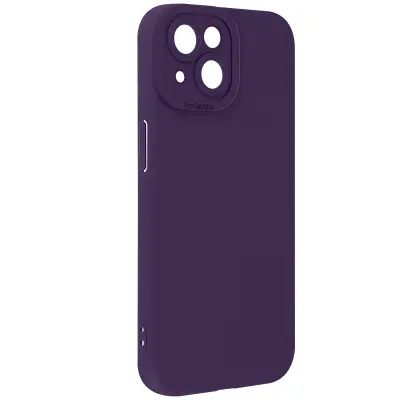 Ohišje za iPhone 15 Plus Zaščitena kamera, Temno vijolična