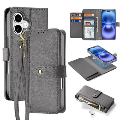 DUX DUCIS OVITEK IPHONE 16 LAVA USNJEN Z MAGNETNIM ZAPIRANJEM