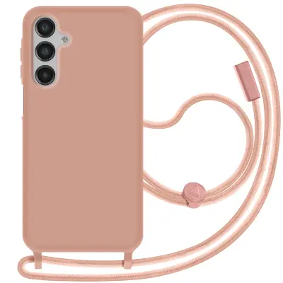 Poltrdno ohišje z mehko vrvico na dotik za Samsung Galaxy A16, Šampanjec roza