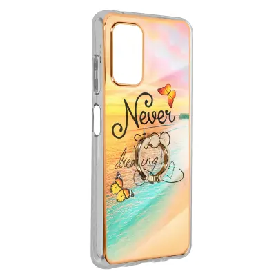 Ohišje s prstanom za Samsung Galaxy A32 5G Motiv za plažo Never Stop Dreaming'', Oranžna