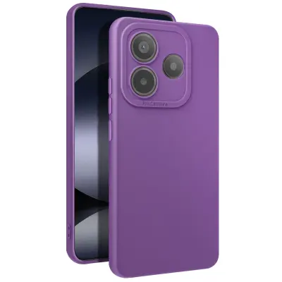 Ohišje za Xiaomi Redmi Note 14 5G Silicone Soft Camera Block Protected, Vijolična