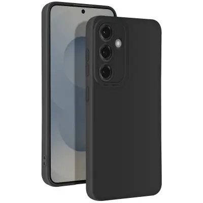 Ohišje za Samsung Galaxy S25 Soft Silicone Camera Block Protected, Črna