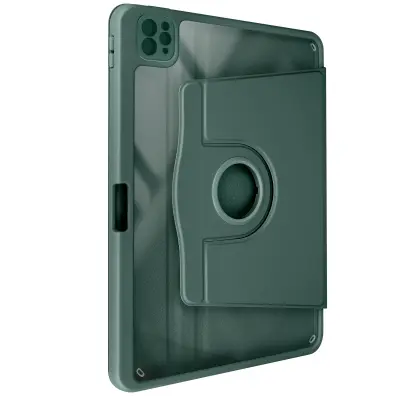 Torbica s preklopom za iPad Pro 11 2024 Podporni ventil v stanju pripravljenosti, Temno zelena