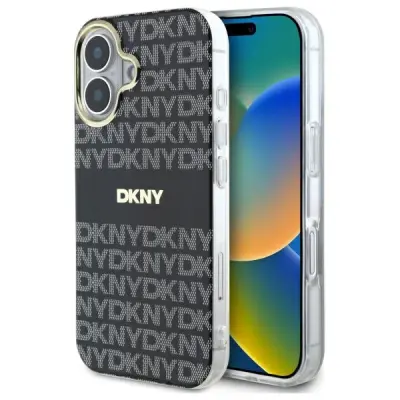 DKNY IPHONE 16 6.1 TRDA ETUI Z VZORCEM IN PASOM ZA LJUBITELJE STILA